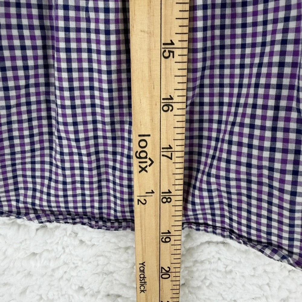 Ralph‎ Lauren Dress Shirt Boys 5 Purple Gingham Button Down Long Sleeve Logo